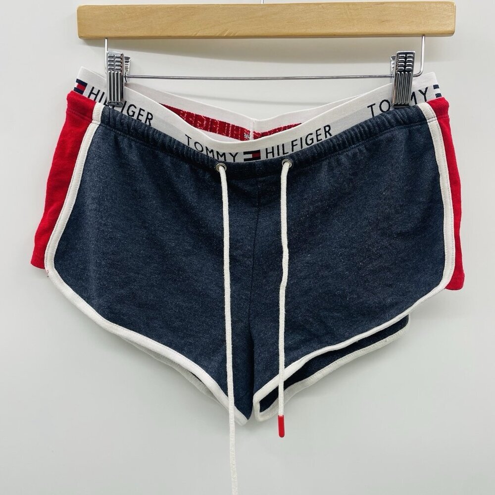 Tommy Hilfiger Womens Small‎ Colorblocked French Terry Sleep Shorts in Gray 1715